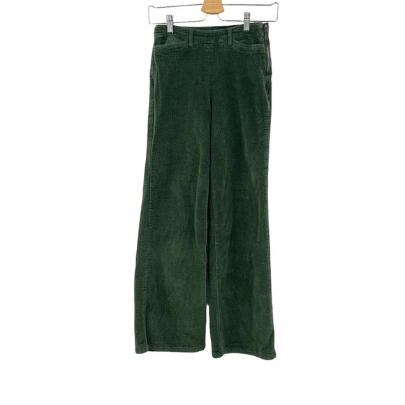 ModCloth The Boulder Wide Leg Corduroy Pants In Olive Green Size 00‎ - Picture 2 of 10
